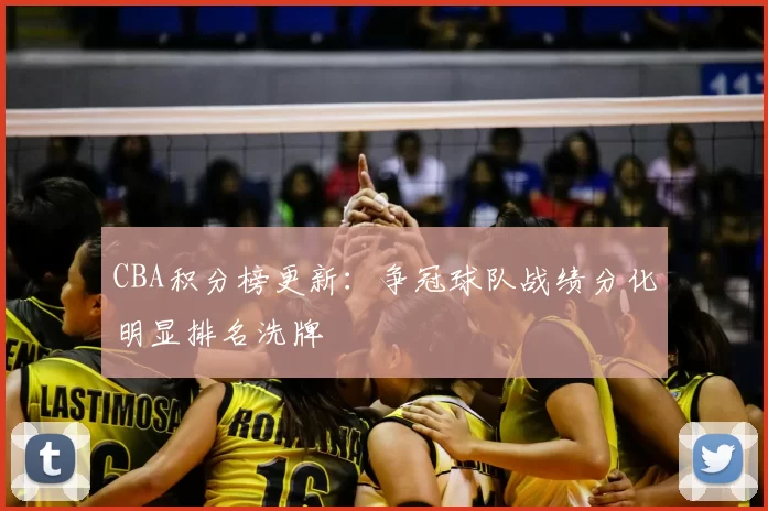 CBA积分榜更新:争冠球队战绩分化明显排名洗牌